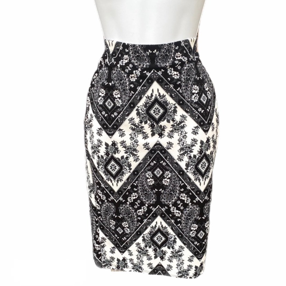 One Sweet Love Tribal Paisley Midi Bodycon Skirt